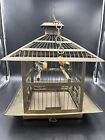 Hendryx Bird Cage Pagoda Style Heart Detail With Birds Antique Mom Gift