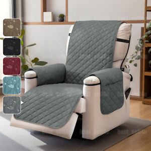 Waterproof Recliner Chair Cover with Pocket Slipcover Reversible Sofa Protector
