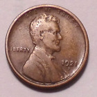 1921 S Lincoln Wheat Cent Penny - Better Grade - FREE SHIPPING