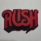 RUSH Shaped Red Band Logo Official SMALL PATCH Embroidered Cut Out