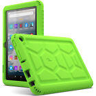 For Amazon Fire 7 Tablet Case 2022 Poetic Kids Friendly Soft Silicone Case Green