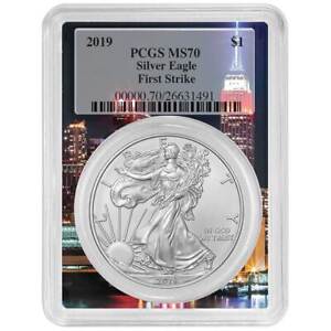 2019 $1 American Silver Eagle PCGS MS70 First Strike Empire Frame
