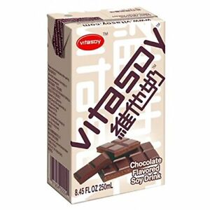 Vitasoy Chocolate Soy Milk Refreshing Drink No Preservatives 24 Pack x 250mL NEW