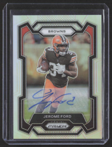 New Listing2023 Panini Prizm Football Jerome Ford RC Auto Silver Prizm #66 Browns Rookie