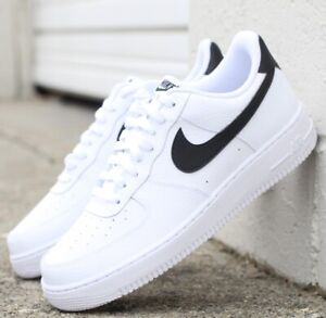 Nike Air Force 1 Low '07 White Black Pebbled Leather CT2302-100 Mens New