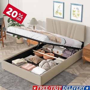 Full/Queen Size Bed Frame with Lift Up Storage and Modern Tufted Headboard HOT