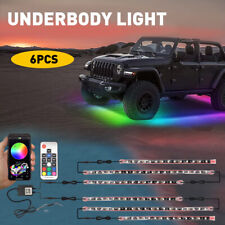 RGB Dreamcolor LED Car Underglow Lights Music Bluetooth APP Remote Strip Kit USA