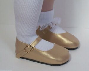 GOLD Basic Doll Shoes Fits 23