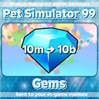 Roblox Pet Simulator 99 PS99 Pet Sim 💎 10m - 10b Gems / Diamonds 💎