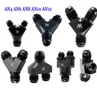 AN4 AN6 AN 8 AN10 AN12 Block Fuel Y Fitting Adapter For Oil/Fuel/Gas Hose Line