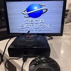 Sega Saturn Console Lot W/ Controller, Game & Memory Card TESTED & WORKING!