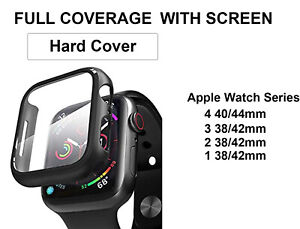 For Apple Watch Series 3 2 1 38mm 42mm Case With Screen Full Cover Hard Case