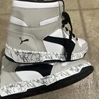 Puma Basketball High Top Sneakers youth 385615-01 Size 6C Color White Black Gray