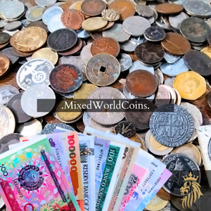 1 Pound Unsearched Mixed World Coins Bulk - 20 Foreign Banknote Lot Currency