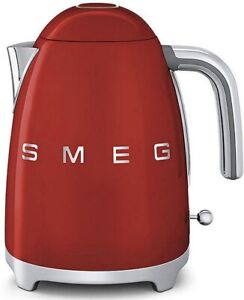 SMEG Kettle, Red, 1.7 L, 57OZ, 7 Cup Capacity, Stainless Steel Body, 1500W