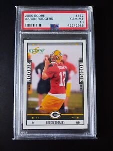 PSA 10 Aaron Rodgers 2005 Score Rookie Card RC #352 Packers