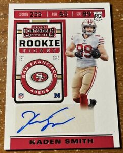 New Listing2019 Contenders Kaden Smith Rookie Autograph Card #202 Rookie Ticket Auto 49ers