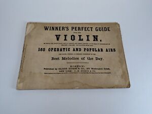 1861 Winner's Guide Perfect Violin Sheet Music Book Civil War Era Antique
