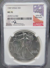 VERY LIMITED 1987 SILVER EAGLE NGC MS70 AUTHENTIC HAND SIGNED JOHN MERCANTI