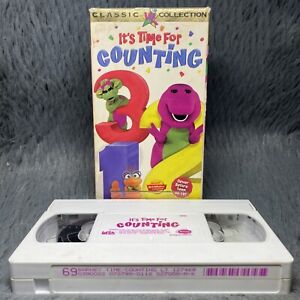 Barney - Its Time For Counting VHS Tape 1998 Lyrick Studios Classic Kids Cartoon