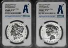 2023-S Morgan & Peace Two Coin Rev PF Set NGC PF70 Advanced Release ✪COINGIANTS✪