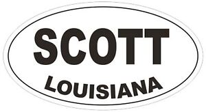 Scott Louisiana Oval Bumper Sticker or Helmet Sticker D3867