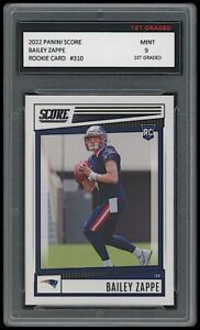 BAILEY ZAPPE 2022 PANINI SCORE 1ST GRADED 9 ROOKIE CARD RC NEW ENGLAND PATRIOTS