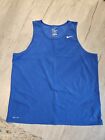 Nike Dri-Fit Sleeveless Tank Top Loose Fit, Color Blue Size XL