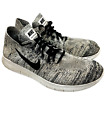 Nike Free RN Flyknit Men's Size 13 Gray Black Oreo Running Shoes 880843-003