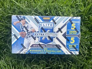 2018 Panini Elite Extra Edition Baseball Hobby Box New Factory Sealed Free Ship.
