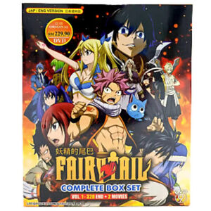 DVD Anime Fairy Tail Complete TV Series (1-328 End) +2 Movies (English Dubbed)