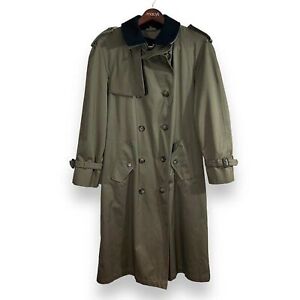 Vintage Bill Blass Double Breasted Trench Coat Mens 40R
