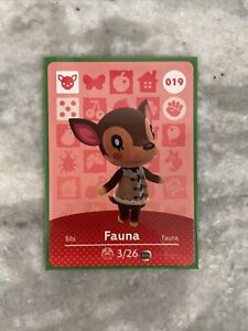 FAUNA 019 Animal Crossing Amiibo Authentic Nintendo Mint Card From Series 1