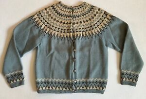 William Schmidt Norwegian Handmade Sweater Cardigan Norway Multicolor Vintage