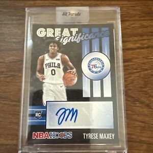 New Listing20 20–21 Panini Hoops Tyrese Maxey RC Auto Great Significance SEALED