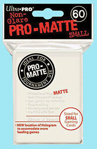 Ultra Pro 60 WHITE PRO-MATTE Small Size Deck Protector NEW Game Card Sleeves tcg