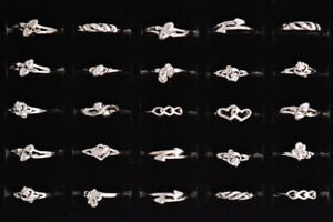 Wholesale Lots 10pcs Mixed Styles Exquisite Silver Plated Kid/Girl's Rings FREE