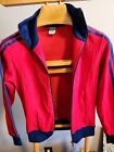 Vintage Adidas JACKET Red Warm Up Jacket True Retro Stripe Blue West Germany