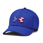 Under Armour UA Men's Freedom Blitzing HeatGear® USA Flag Royal Blue Stretch Cap