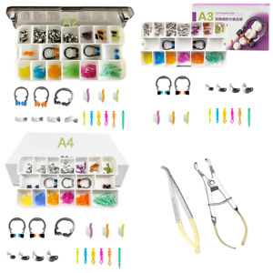 Dental Sectional Matrix System Matrix Band Clamp Ring Plastic Wedges/Forceps Set