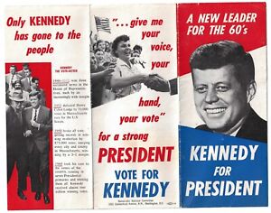 1960 John Kennedy Campaign Pamphlet Opens to 11 X 17 Inches!