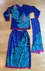 VTG ANNE CRIMMINS Umi Collections Neiman Marcus Silk Skirt Sweater Scarf Set