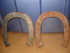 2 Vintage Diamond replacement metal horseshoes pitching horse shoes bin 919