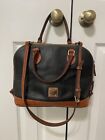 Dooney Bourke handbags leather Black And Brown With Gold Accents