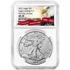 2021 American Silver Eagle Type 2 NGC MS70 FDI Exclusive 35th Anniversary Eag...