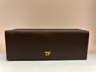 TOM FORD Faux Leather Lip Color Case Box Lipstick Travel Holder Magnetic Brown