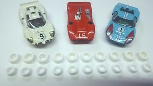 AFX MEGA G+ 10 Rear 10 Front Tune Up Kit Silicone Tires Slot Car Tires White C2