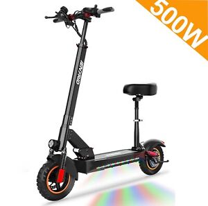 iENYRID Electric Scooter with Seat 600W 28 MPH Foldable Scooter Electric Adults
