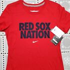 Boston Red Sox Nation Womens Babydoll T Shirt Nike Slim Fit L Large New NWT #e14