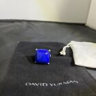 David Yurman Sterling Silver 925  Square Ring Lapis Lazuli 20mm X 20mm Size 7